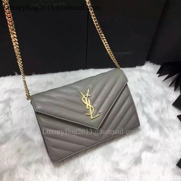 YSL Classic Monogramme Clutch Cannage Pattern YSL0223 Grey