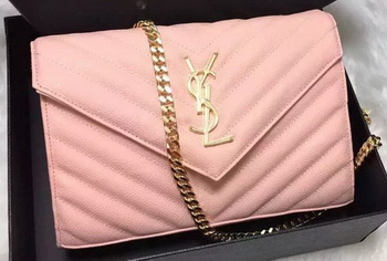 YSL Classic Monogramme Clutch Cannage Pattern YSL0223 Pink