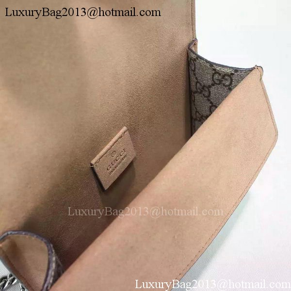 Gucci Dionysus GG Supreme Shoulder Bag 421970 Apricot