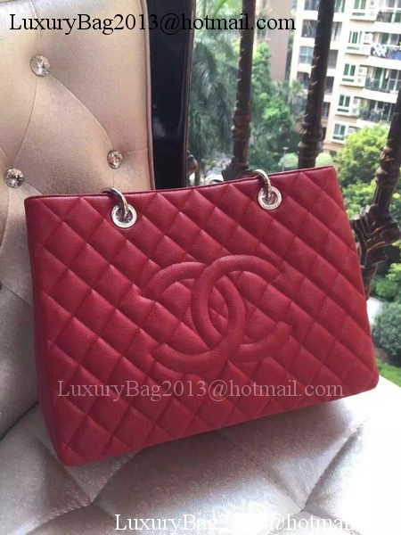 Chanel Shopper Bag Original Calfskin Leather A95021 Red