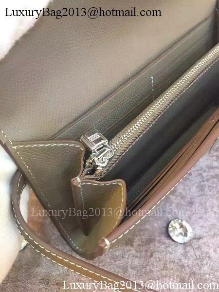 Hermes Kelly Wallet Epsom Leather H009 Grey