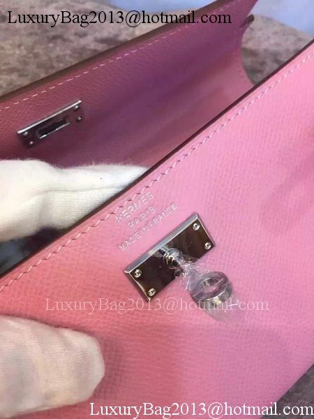 Hermes Kelly Wallet Epsom Leather H009 Pink