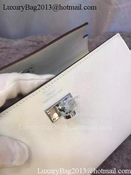 Hermes Kelly Wallet Epsom Leather H009 White