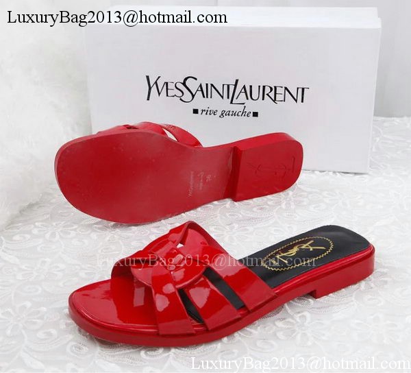 Yves Saint Laurent Patent Leather Slipper YSL287 Red