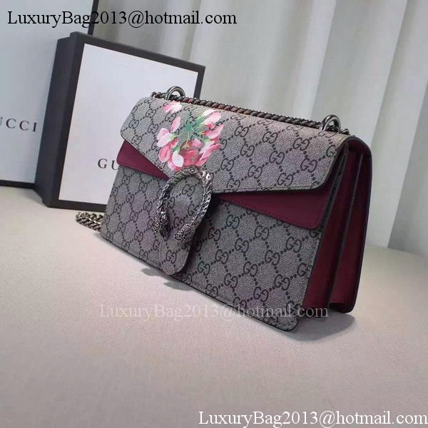 Gucci 400249 Rose Dionysus GG Supreme Canvas Shoulder Bag