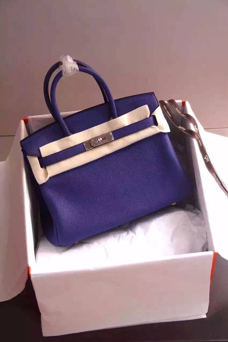 Hermes Birkin 35CM 30CM Tote Bag Grainy Leather H35H30 Blue