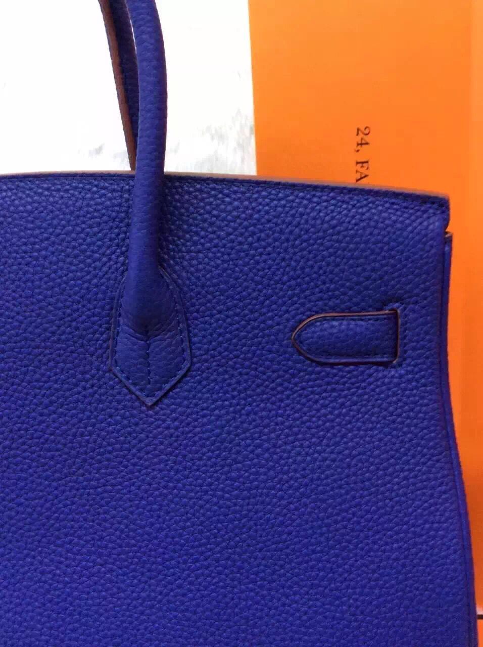 Hermes Birkin 35CM 30CM Tote Bag Grainy Leather H35H30 Blue