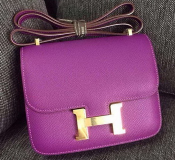 Hermes Constance Bag Calfskin Leather H9999 Purple