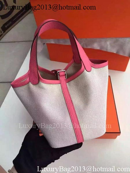 Hermes Picotin Lock 18cm Bag Canvas HPL8618T Pink