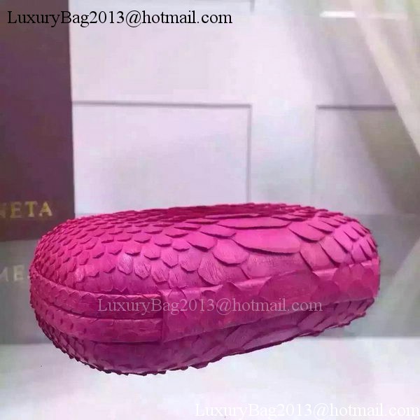 Bottega Veneta Snake Leather Knot Clutch BV8653 Rose