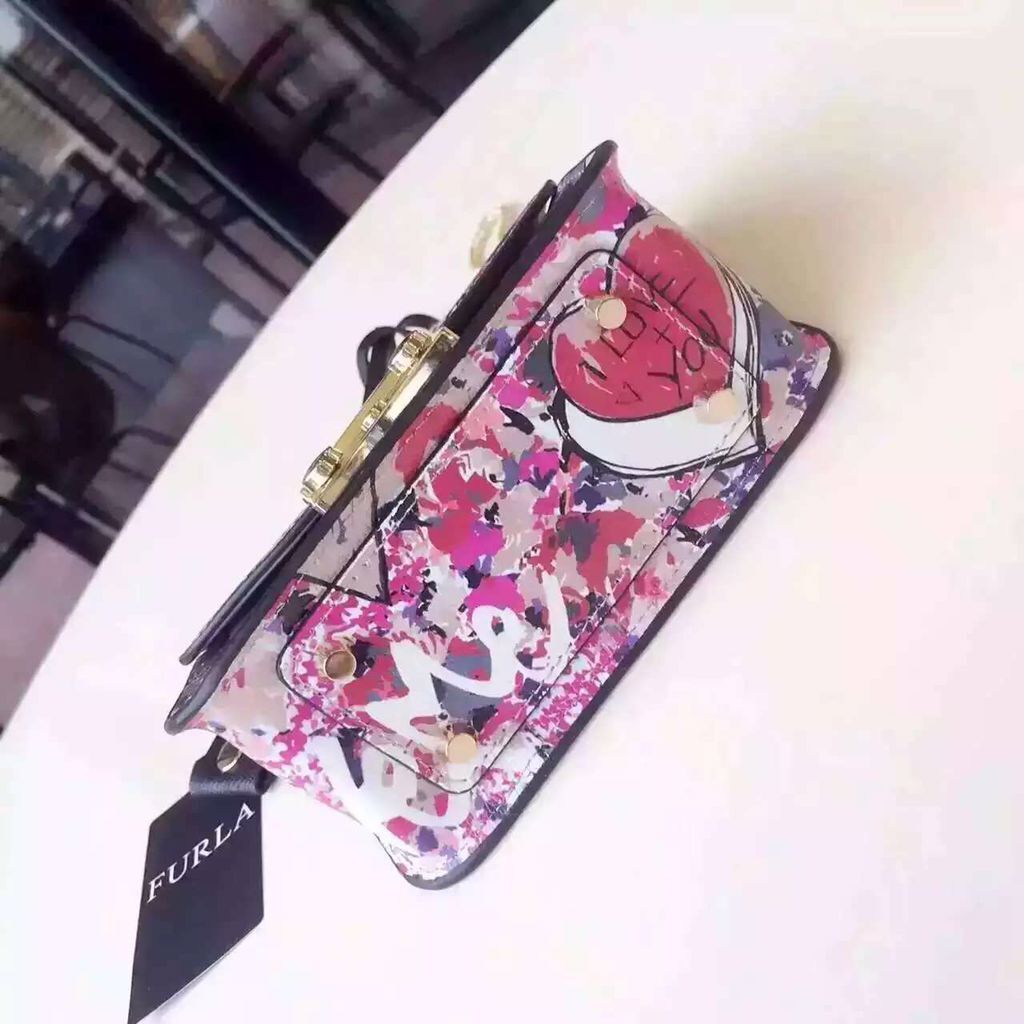 Furla Metropolis Tattoo Graffiti Shoulder Bag F8329