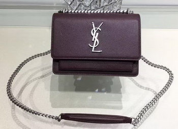 Yves Saint Laurent Cross-body Shoulder Bag Y13928 Purple