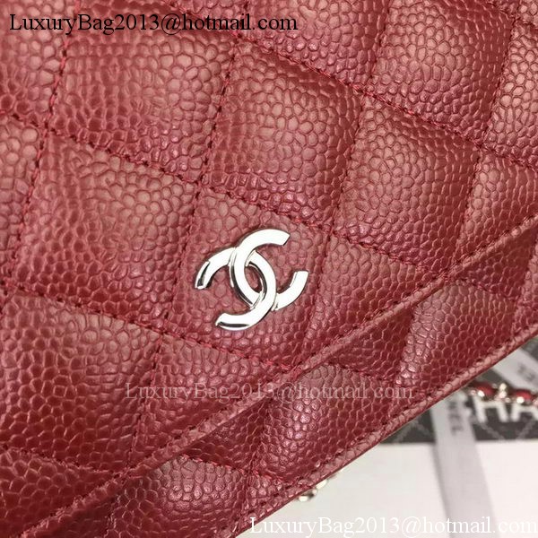 Chanel mini Flap Bag Cannage Pattern A8373 Burgundy