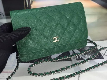 Chanel mini Flap Bag Cannage Pattern A8373 Green