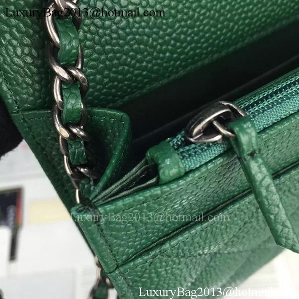 Chanel mini Flap Bag Cannage Pattern A8373 Green