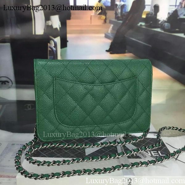 Chanel mini Flap Bag Cannage Pattern A8373 Green