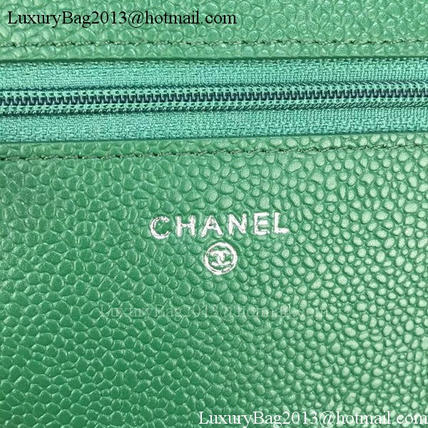 Chanel mini Flap Bag Cannage Pattern A8373 Green