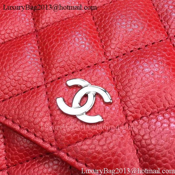 Chanel mini Flap Bag Cannage Pattern A8373 Red