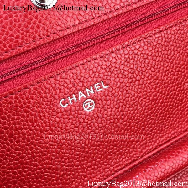 Chanel mini Flap Bag Cannage Pattern A8373 Red