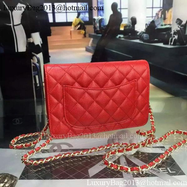 Chanel mini Flap Bag Cannage Pattern A8373 Red