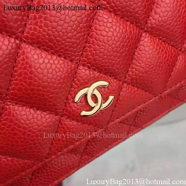 Chanel mini Flap Bag Cannage Pattern A8373 Red