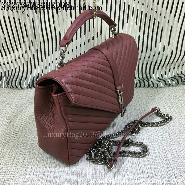 Saint Laurent Classic Monogramme Goat Leather Flap Bag Y392737 Burgundy