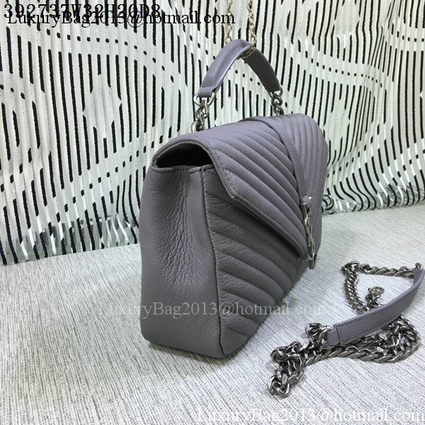 Saint Laurent Classic Monogramme Goat Leather Flap Bag Y392737 Grey