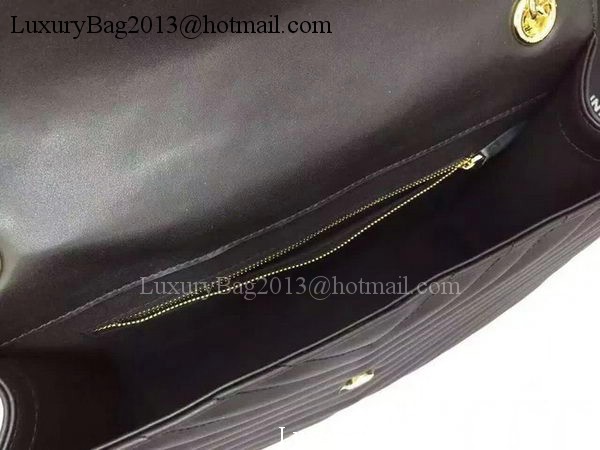 YSL Classic Monogramme Flap Bag Calfskin Leather Y26588 Black