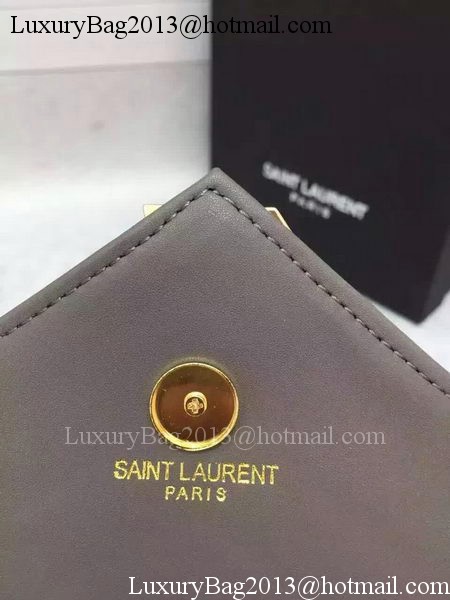 YSL Classic Monogramme Flap Bag Calfskin Leather Y26588 Grey