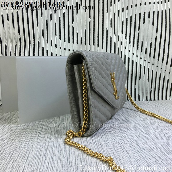 YSL Classic Monogramme Flap Bag Cannage Pattern Y377828L Grey