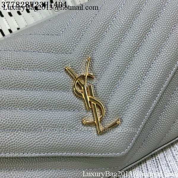 YSL Classic Monogramme Flap Bag Cannage Pattern Y377828L Grey