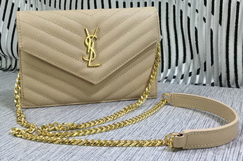 YSL Classic Monogramme Flap Bag Cannage Pattern Y377828S Apricot