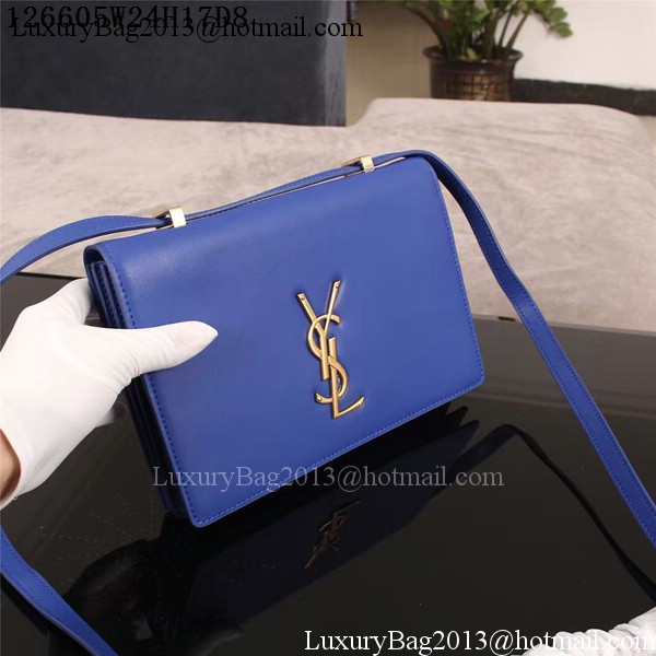 Yves Saint Laurent Monogramme Cross-body Shoulder Bag 126605 Blue