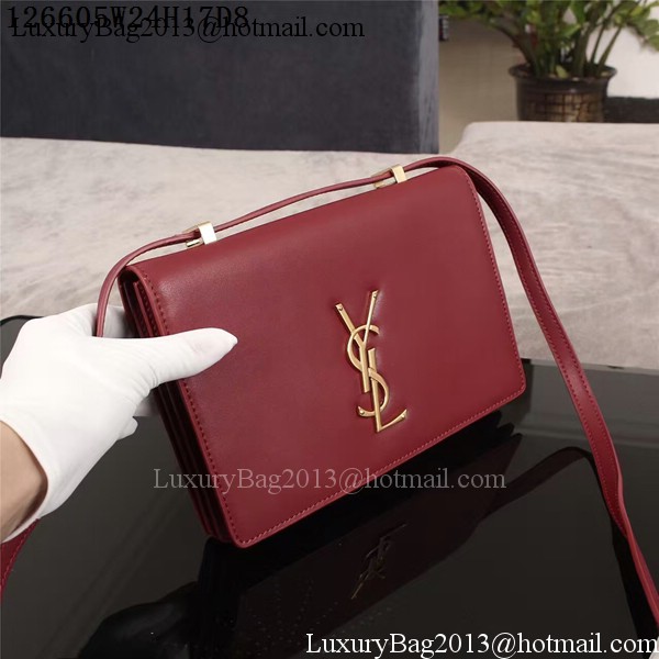 Yves Saint Laurent Monogramme Cross-body Shoulder Bag 126605 Burgundy