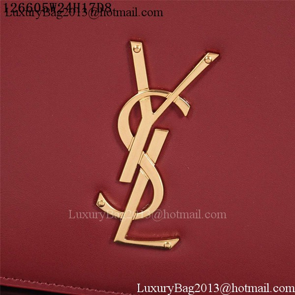 Yves Saint Laurent Monogramme Cross-body Shoulder Bag 126605 Burgundy