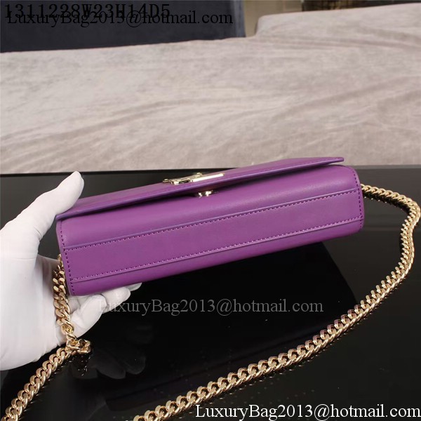 Yves Saint Laurent Monogramme Cross-body Shoulder Bag 1311228 Purple