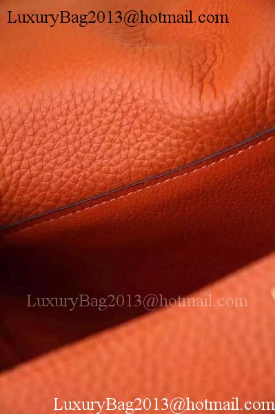 Hermes Lindy 30CM Leather Shoulder Bag H0881 Orange