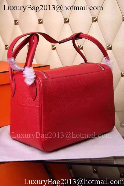 Hermes Lindy 30CM Leather Shoulder Bag H0881 Red