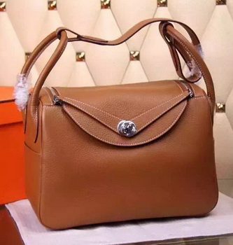 Hermes Lindy 30CM Leather Shoulder Bag H0881 Wheat