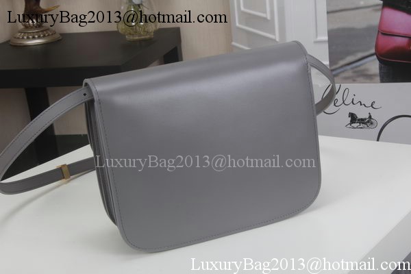 Celine Classic Box Flap Bag Calfskin Leather C3369 Grey