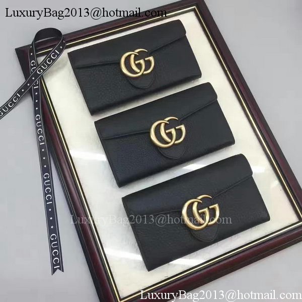 Gucci GG Marmont Continental Wallet 400586 Black