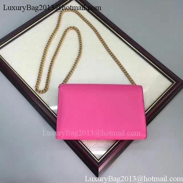 Gucci GG Marmont Leather mini Chain Bag 401232 Rose