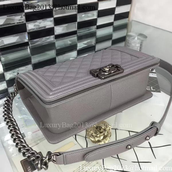 Boy Chanel Flap Shoulder Bag Cannage Pattern A67086 Grey