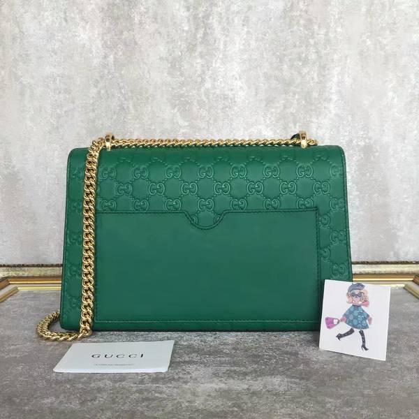 Gucci Padlock Series Gucci Signature Shoulder Bag 409486 Green