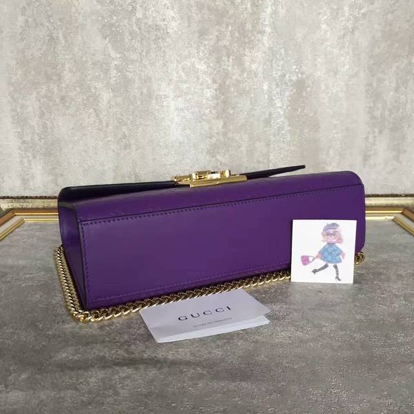 Gucci Padlock Series Gucci Signature Shoulder Bag 409486 Purple