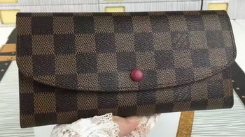 Louis Vuitton Damier Ebene Canvas Emilie Wallet N60696