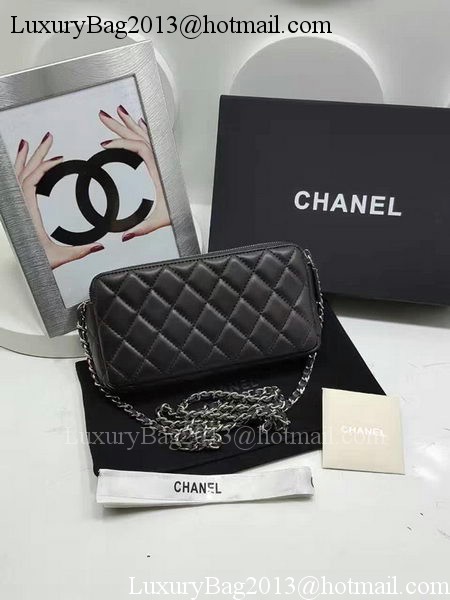 Chanel mini Shoulder Bag Sheepskin Leather A7020 Black