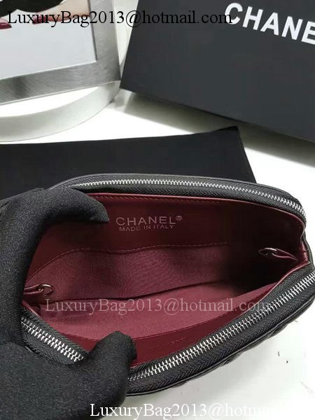 Chanel mini Shoulder Bag Sheepskin Leather A7020 Black