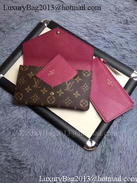 Louis Vuitton Monogram Canvas JEANNE WALLET M62155 Red