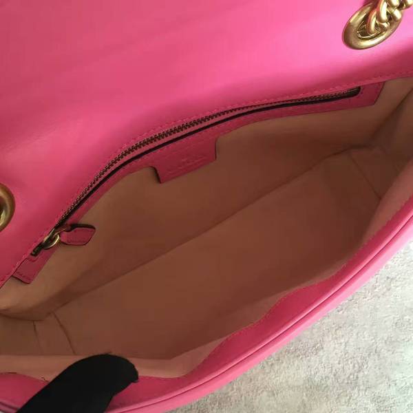 Gucci GG Marmont Sheenskin Shoulder Bag 443497A Pink